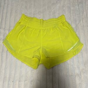 Lululemon Highlighter Yellow Hottie Hot Shorts